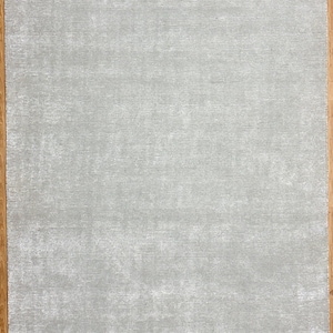 Grey and Silver Area Rug Hand Tufted Stripe Rug Handmade Wool and Viscose Rugs for Living Dining Bedroom and Custom Rug Solid Color Carpet