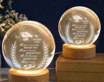 Graduation Crystal Ball Night Light, Graduation Gift, Class of 2026, Highschool College Graduation Gifts For Her, Daughter, Senior 2026 Gift