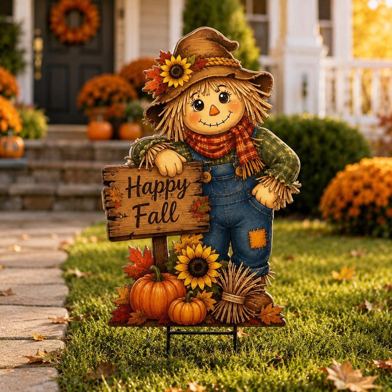 Scarecrow Welcome Signs - Etsy