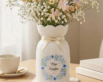 New Grandma Flower Vase, First Time Grandma Gift, Mothers Day Gift, Flower Vase for Nana,Gift for Nana,Birthday Gift, Pregnancy Announcement