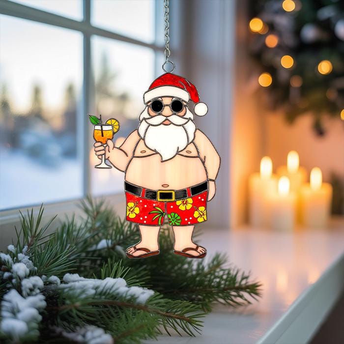 Hawaiian santa ornaments - Etsy 日本