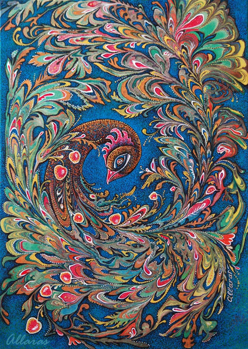 Original Painting on Silk enchanted Apples. - Etsy
