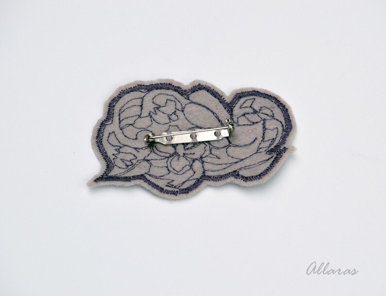 Hand Painted Silk Brooch Flower Brooch Fiber Art Violets Brooch Textile Art Embroidered Pin Violet flower Pin Painted silk small gift.