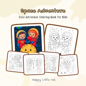 Space Adventure: Cute Astronaut Coloring Book for Kids