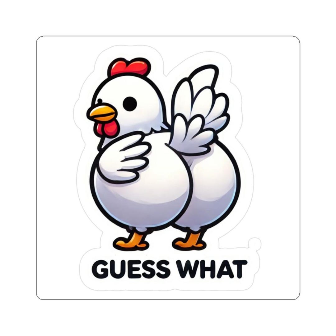 Playful Chicken Kiss-cut Stickers, Funny Chicken Stickers, Laptop ...