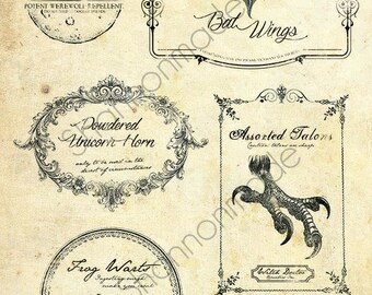 unicorn potion label etsy