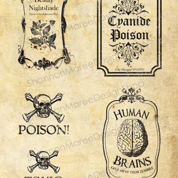 Halloween Apothecary Labels