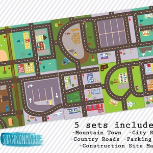 Super Bundle Road Maps Pasta Jogos ou Busy Bags para carros Hot Wheels