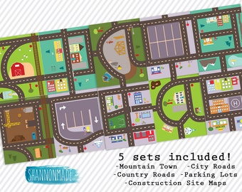 Super Bundle Road Maps Folder Games or Busy Bags for Hot Wheels Cars