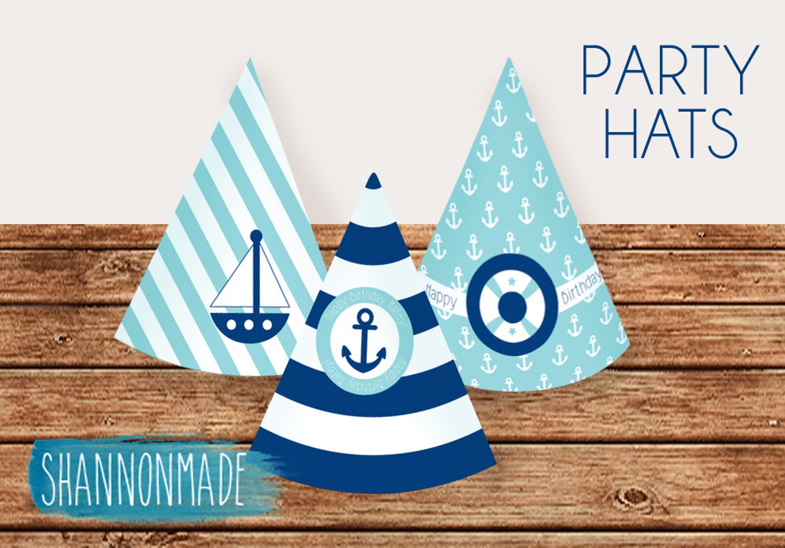 Happy Birthday Nautical Party Bundle Decor Set - Etsy