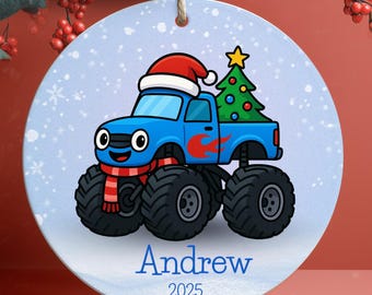 Toy Trucks Ornament - Christmas Truck Ornament - Custom Christmas Gift for Kids Toy Cars - Christmas Toys - Kids Truck Ornament Keepsake