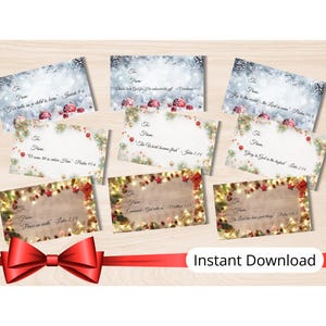 Christmas Scripture Gift Tags - Printable Bible Verse Tags - Religious Holiday Favor Tags - Digital Download - Christian Christmas Decor