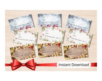 Christmas Scripture Gift Tags - Printable Bible Verse Tags - Religious Holiday Favor Tags - Digital Download - Christian Christmas Decor
