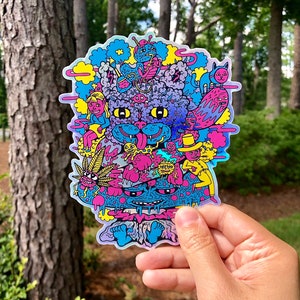 Cheshire OG XL holographic sticker