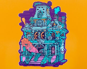 Haunted House XL Killer Acid Sticker