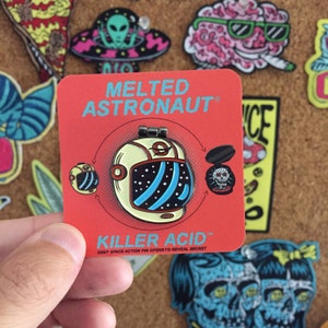 Melted Astronaut Enamel Pin image 5