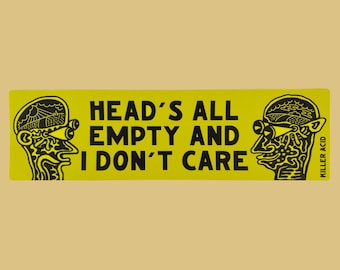 Heads All Empty Bumper Sticker