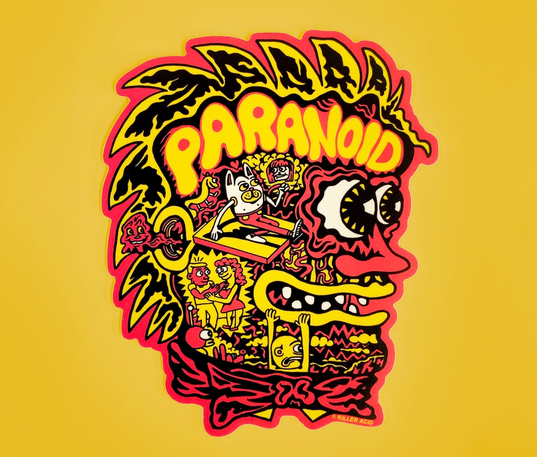 Paranoid Sticker - Etsy