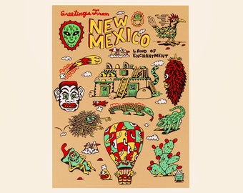 Greetings from New Mexico Print