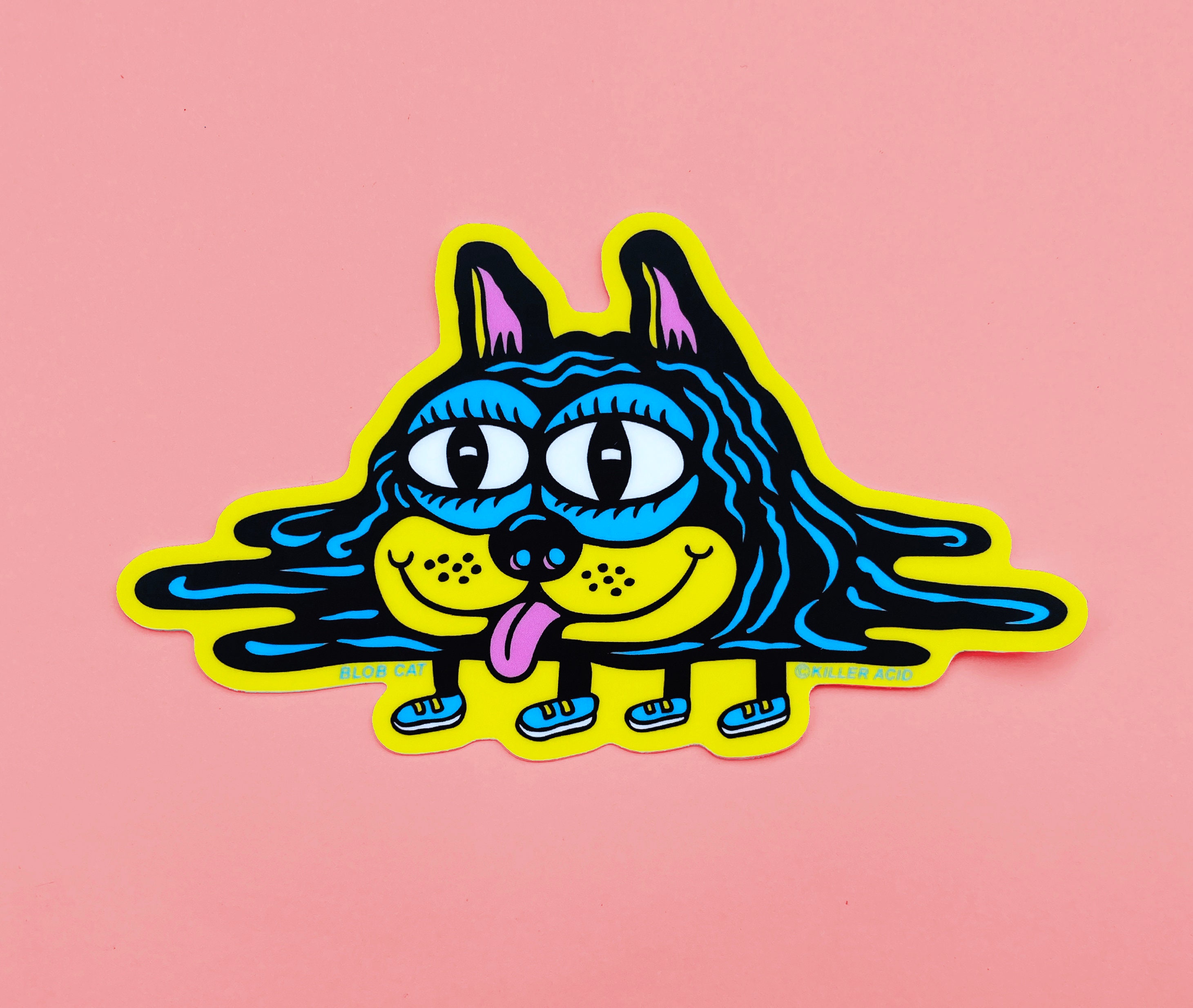 Blob Cat Killer Acid Sticker