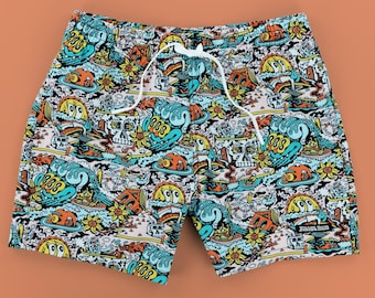 Summer Slime Swim Trunks