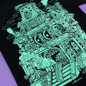Haunted House Glow in the Dark T-Shirt - T-Shirts - killeracid.com