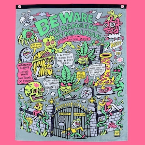 Stoner Graveyard Killer Acid 38 x 32 inch banner