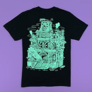 Haunted House Glow in the Dark T-Shirt - T-Shirts - killeracid.com