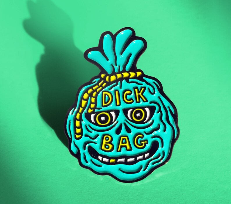 Dick Bag Enamel Pin Etsy 