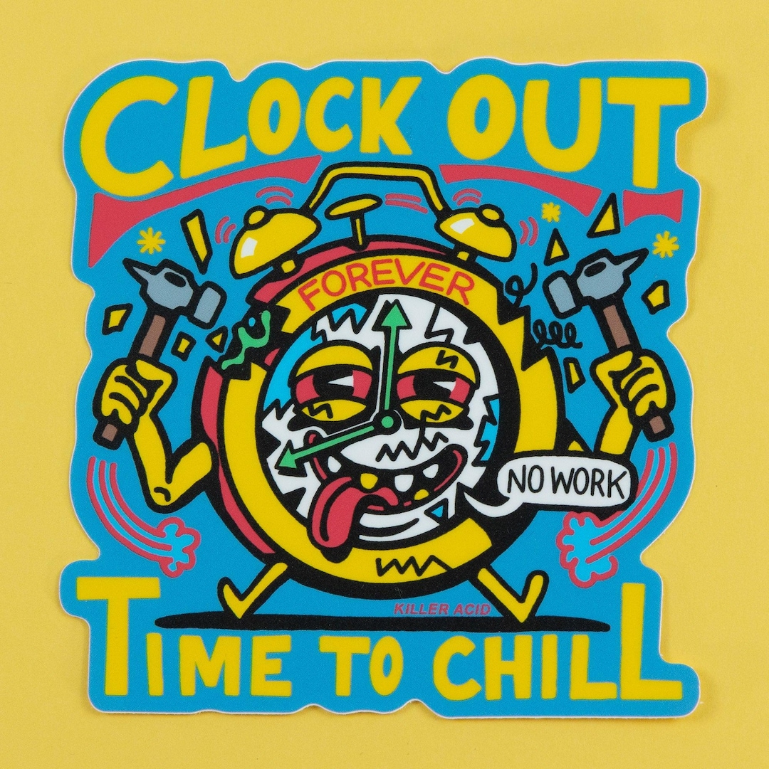 Clock Out Sticker - Etsy