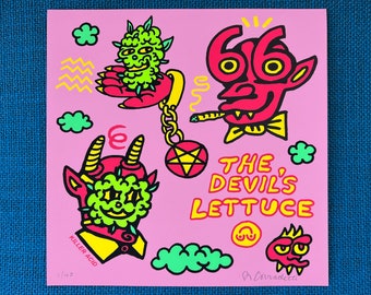 The Devil's Lettuce 12x12" print