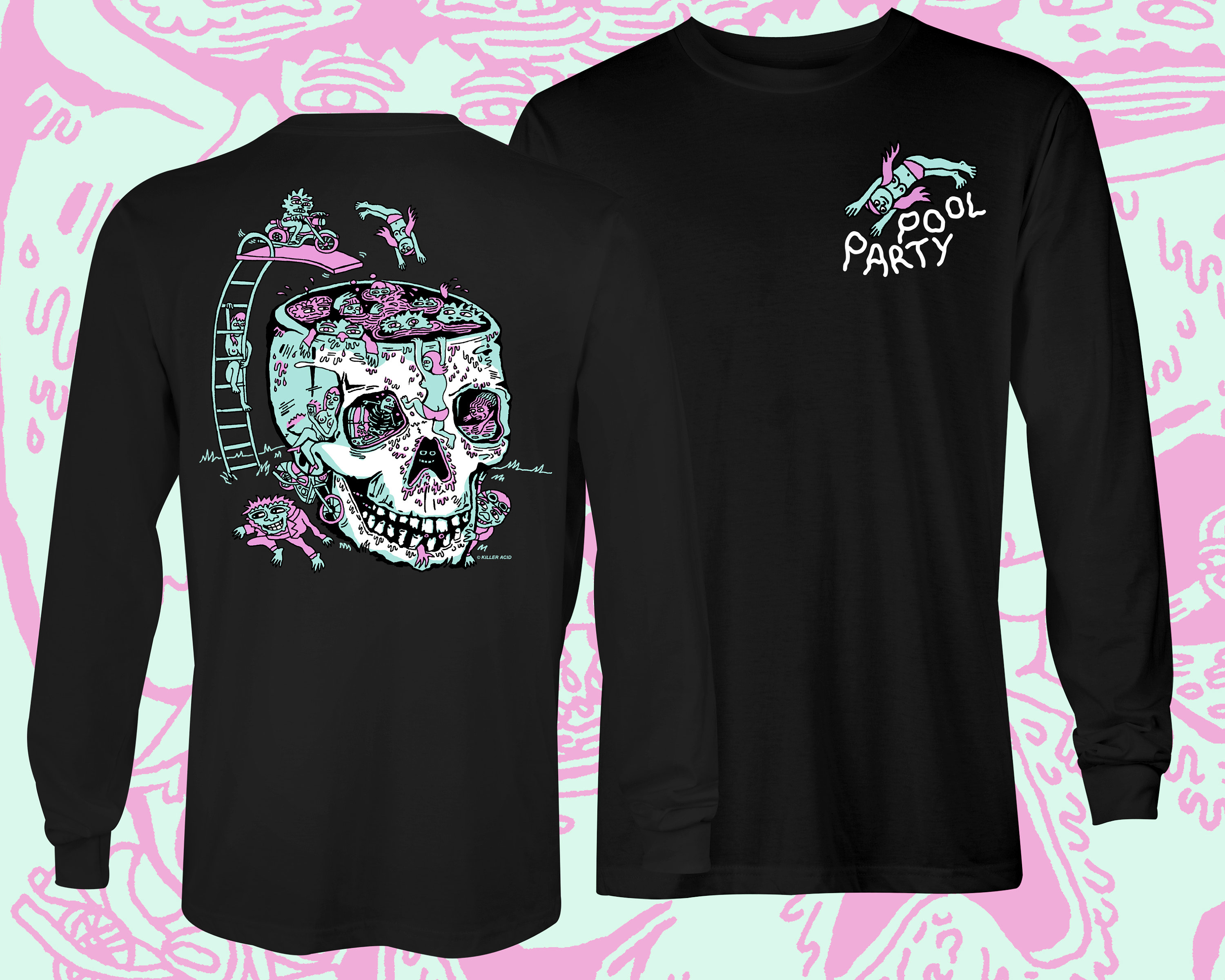 pool party birthday shirts