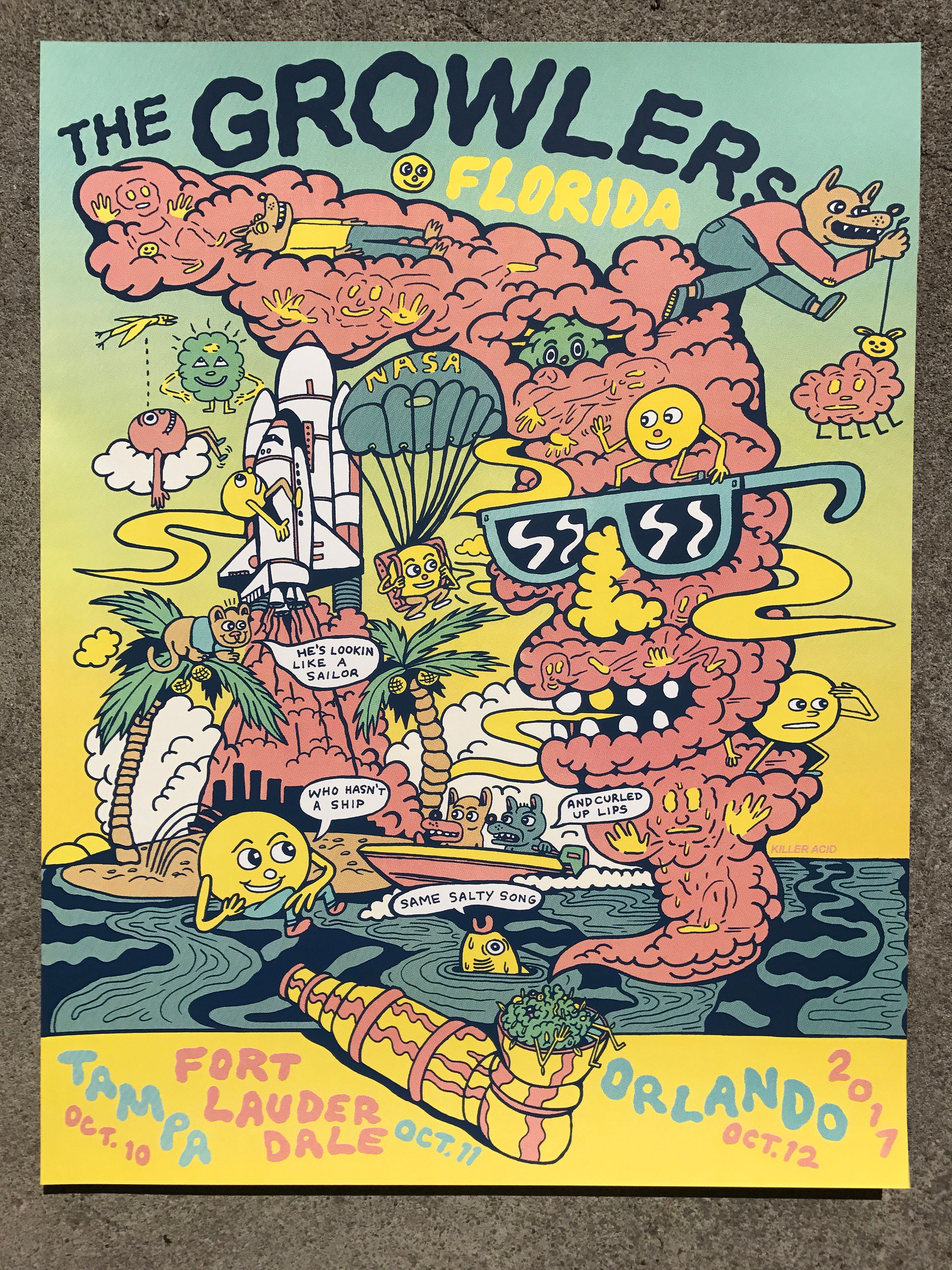 Growlers FLORIDA poster (Screen Print)