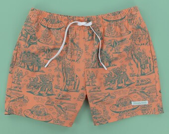 Cretaceous Cosmonauts Swim Trunks