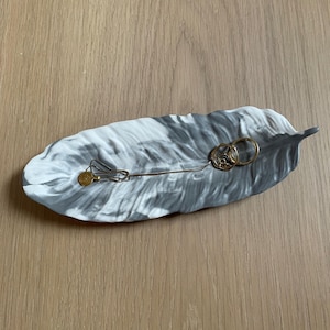 Feather marble decoration decorative tray decoration tray beige coaster Raysin jewelry tray