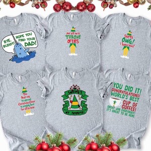 Buddy The Elf Christmas Shirts, Funny Holiday Quote Tee, Elf Movie Inspired Family Tops, Santa OMG Cotton Headed Christmas Tee
