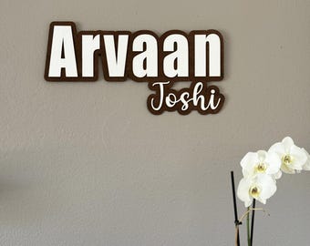 Personalisiertes Holz Namensschild für Kinderzimmer, individuelle Baby Name Wanddekoration, Kinderzimmer Buchstaben