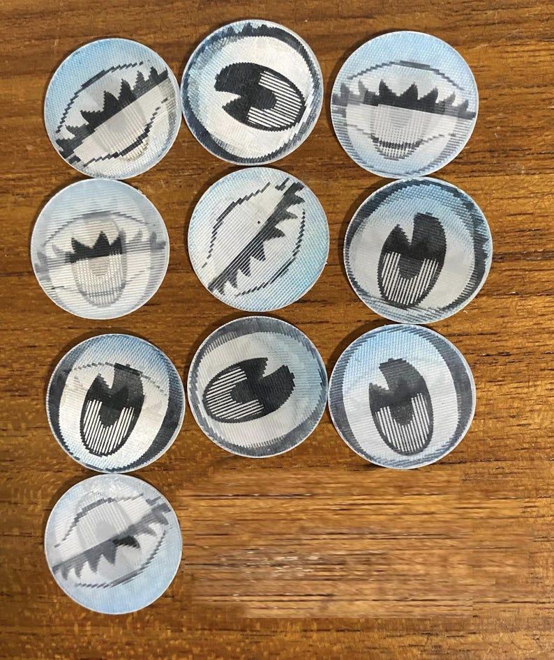 10 Pieces 1960's Vari-vue Motion Animation Lenticular Blue Winking ...