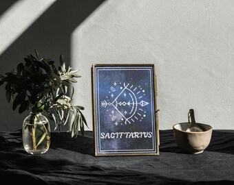 Sagittarius Zodiac Cross Stitch Pattern: Archer Constellation Embroidery (PDF Download A4 Size)