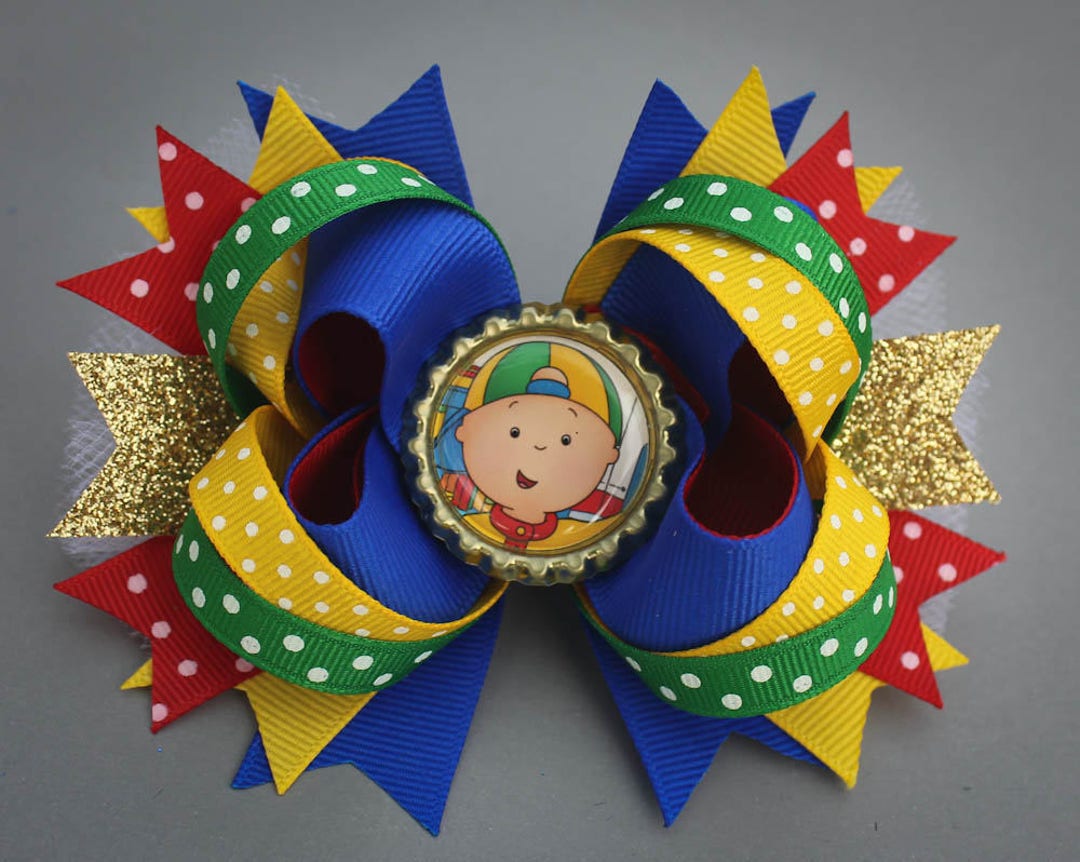 Caillou Bow Caillou Hair Bow School Bow Caillou Party Bow - Etsy Caillou Bow Caillou Hair Bow School Bow Caillou Party Bow - Etsy