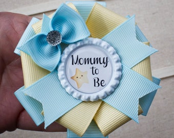 3 1/2" Mini Sized Twinkle Twinkle Little Star Baby Shower Pin, Twinkle Twinkle Little Star Shower, Mommy to Be Corsage, Mommy to Be Pin