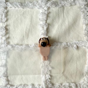 Polymer Clay Puppy Hipper Phone Charm: Handmade Dog Lover Gift