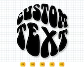 Custom Retro Text SVG: Circular Inflated Vintage Font