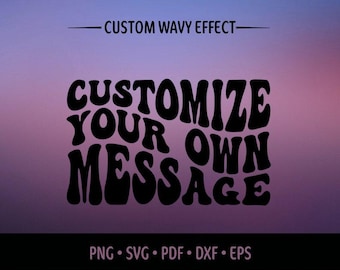 Custom Wavy Text Design: Vintage Fonts (SVG, PNG, PDF)