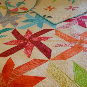 Spin On Things Quilt Pattern: Throw, Crib, Table Runner (PDF Download)
