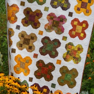 Harvest Blooms Quilt Pattern -  PDF INSTANT DOWNLOAD