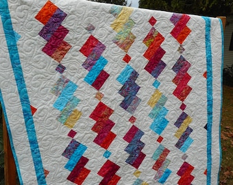 Rotini Twist Jelly Roll Quilt Pattern - PDF INSTANT DOWNLOAD