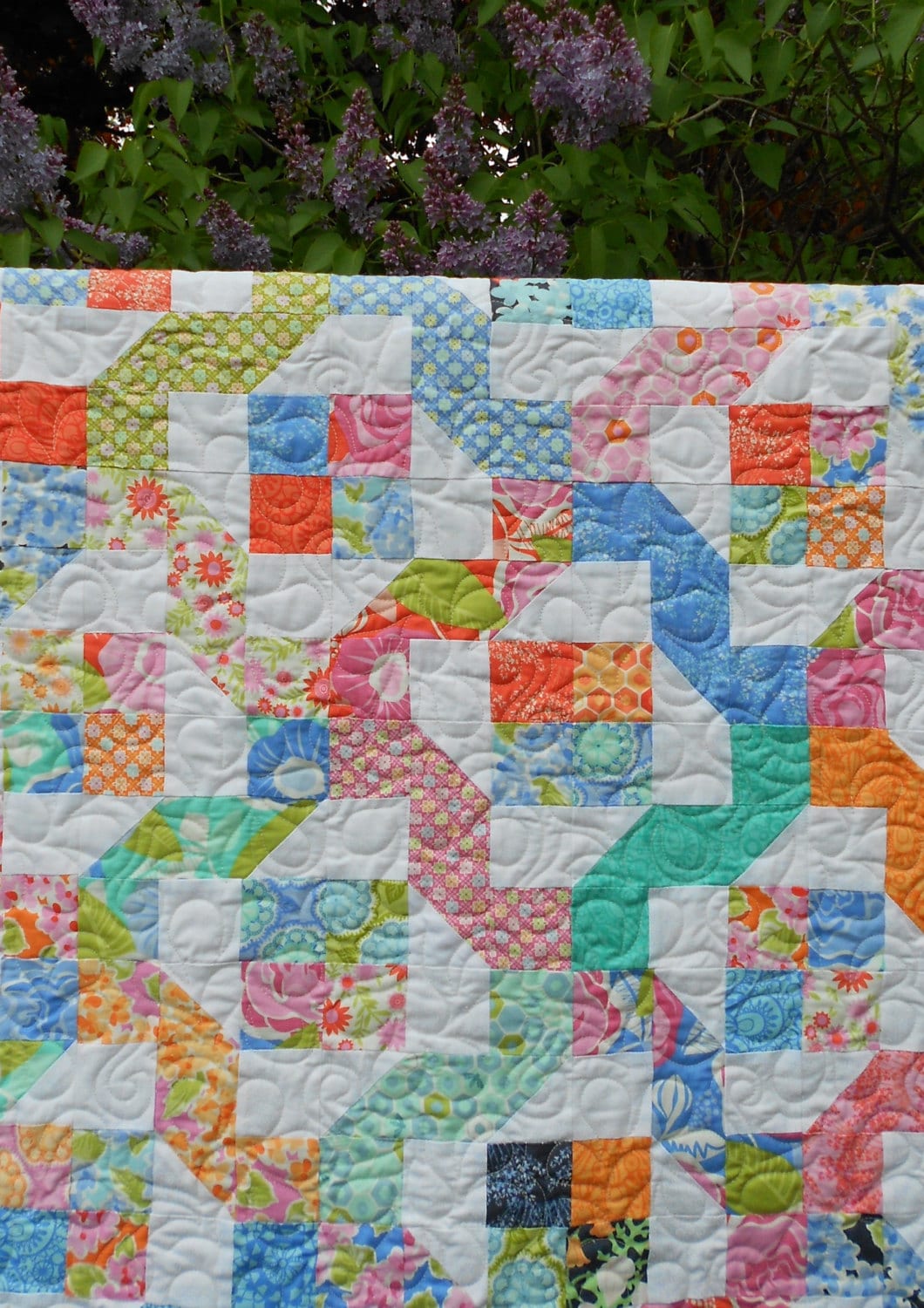 Winding Nine Patch Quilt Pattern PDF INSTANT DOWNLOAD Layer Cake or ...