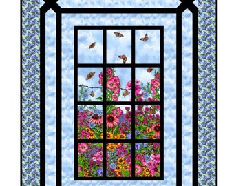 Quilt Pattern - Prairie Gate Window Pattern - PDF INSTANT DOWNLOAD