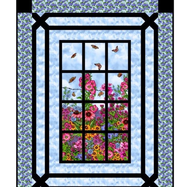 Quilt Pattern - Prairie Gate Window Pattern - PDF INSTANT DOWNLOAD